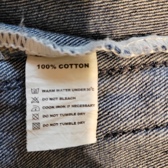 Elia cher women's size medium US 8 long sleeve button up blue denim jean jacket - Picture 10 of 14